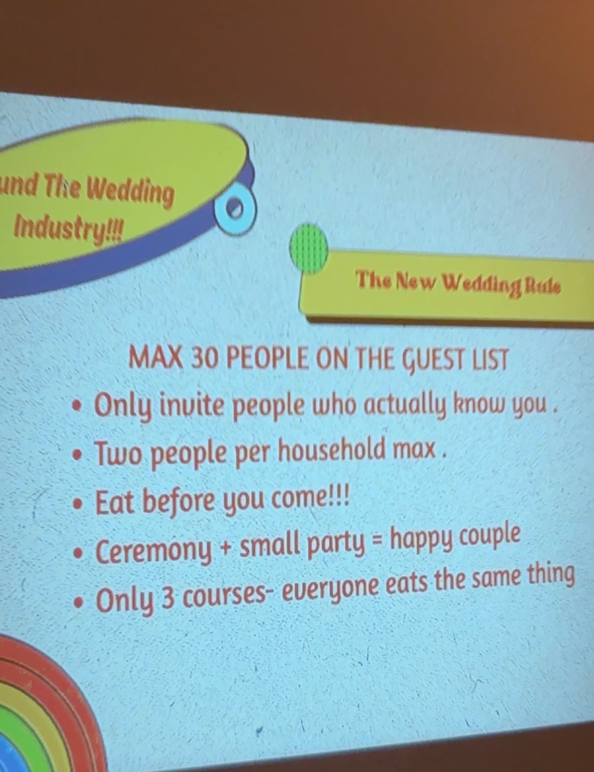A strict wedding